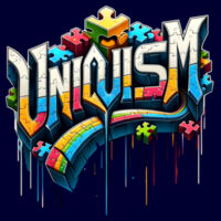 Uniquism graffiti puzzle piece 5 - AS Colour Mens Block T shirt Design