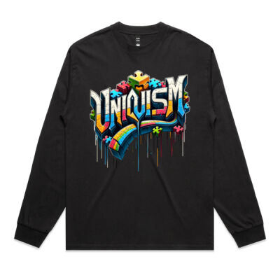 Uniquism graffiti puzzle piece 5 - AS Colour Mens Heavy Faded Long Sleeved Tee Thumbnail