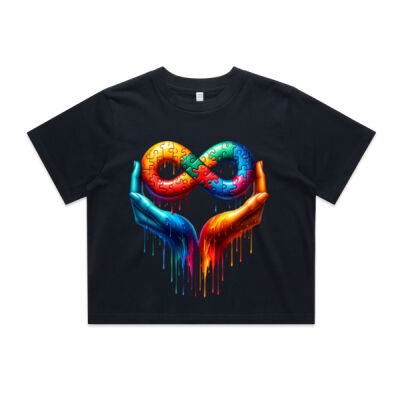 Uniquism love spectrum tee - AS Colour Womens Classic Crop Tee Thumbnail