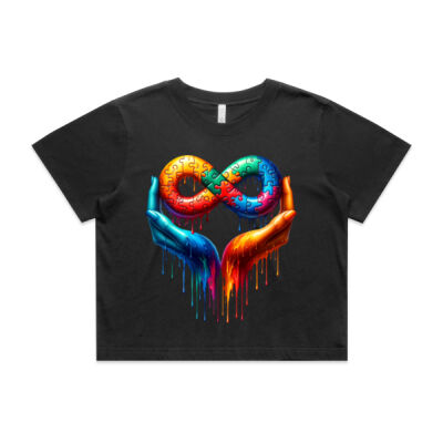 Uniquism love spectrum tee - AS Colour Womens Heavy Faded Crop Tee Thumbnail
