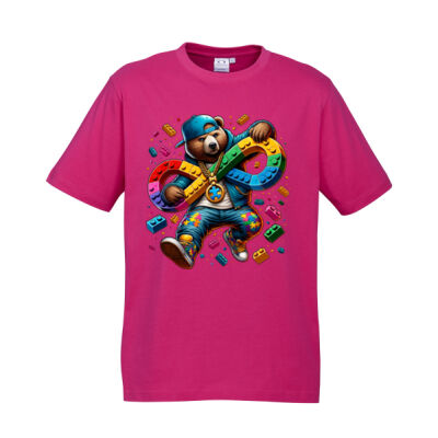 Autism Awareness lego bear - Biz Collection Kids Ice Tee Thumbnail