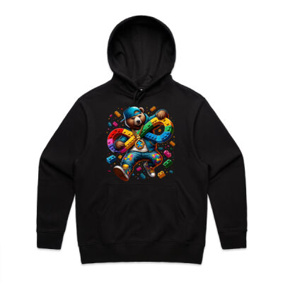 Autism Awareness lego bear - AS Colour Mens Heavy Hood Thumbnail