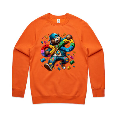 Autism Awareness lego bear - AS Colour Mens Supply Crew Thumbnail